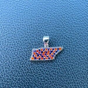 Orange and Purple Crystal Pendant